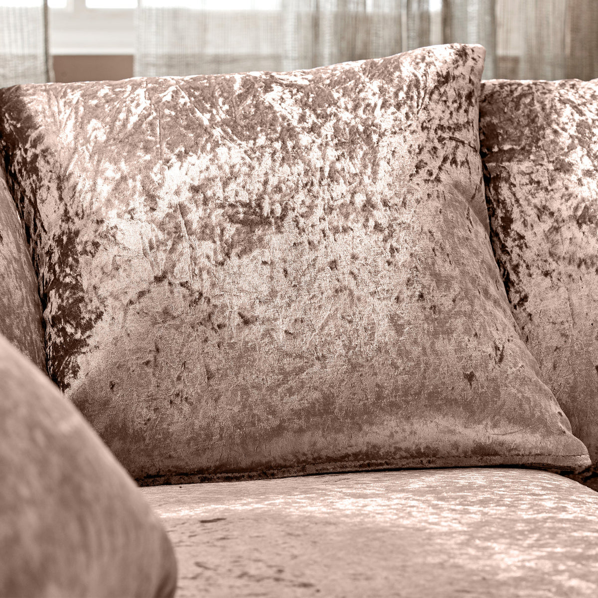 Tamara Crushed Velvet Chaise Sofa