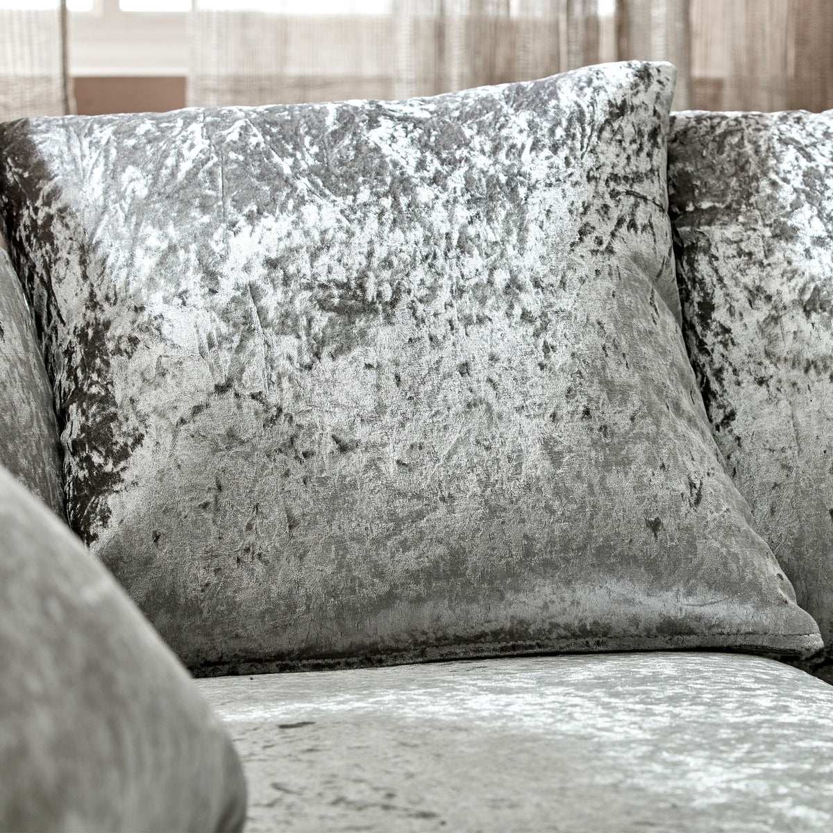 Tamara Crushed Velvet Chaise Sofa