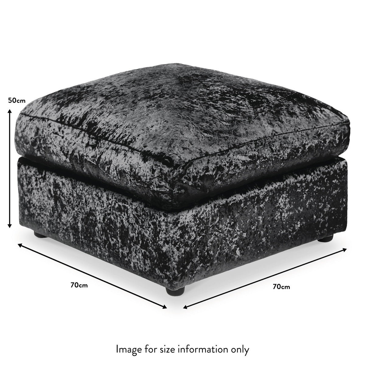 Tamara Crushed Velvet Footstool