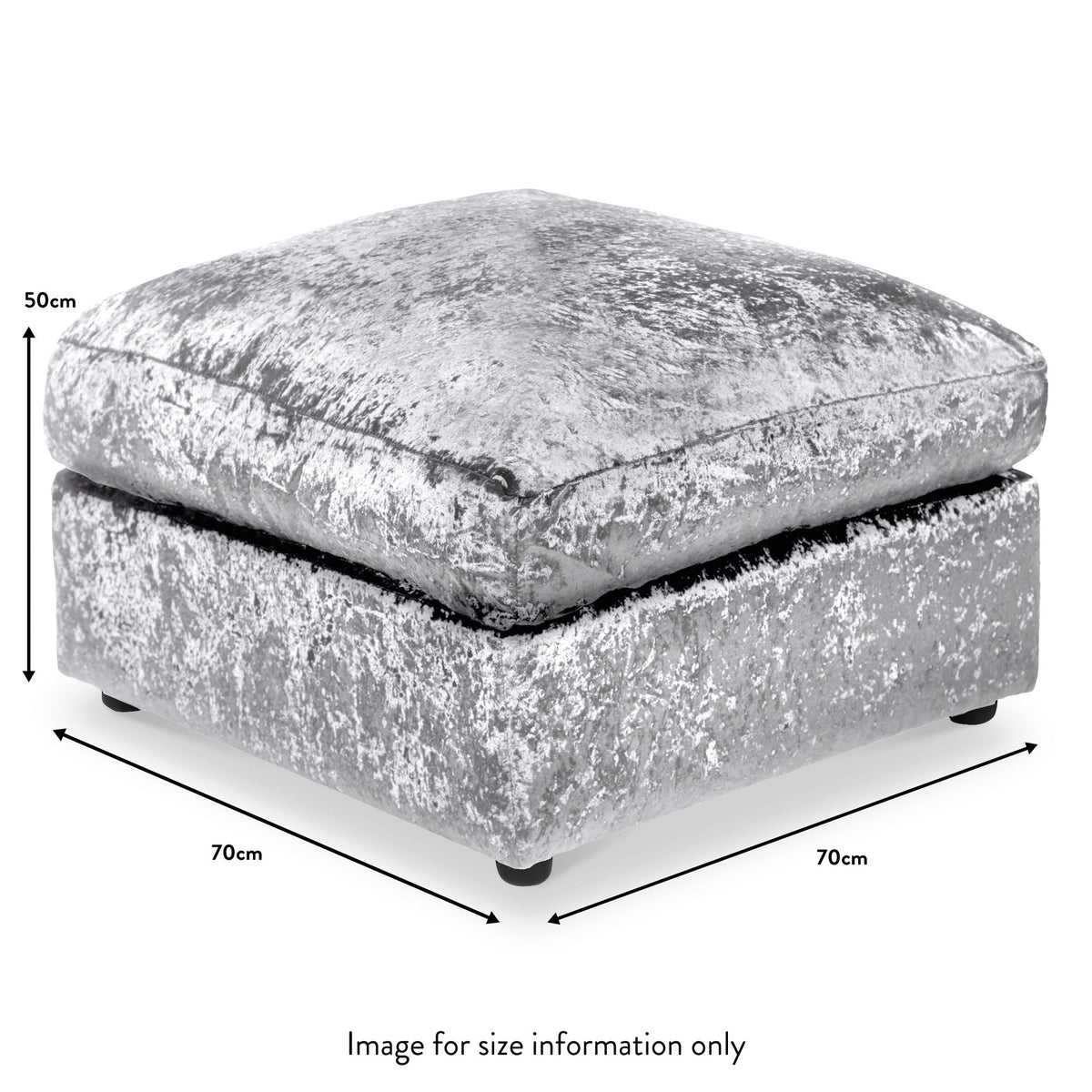 Tamara Crushed Velvet Footstool