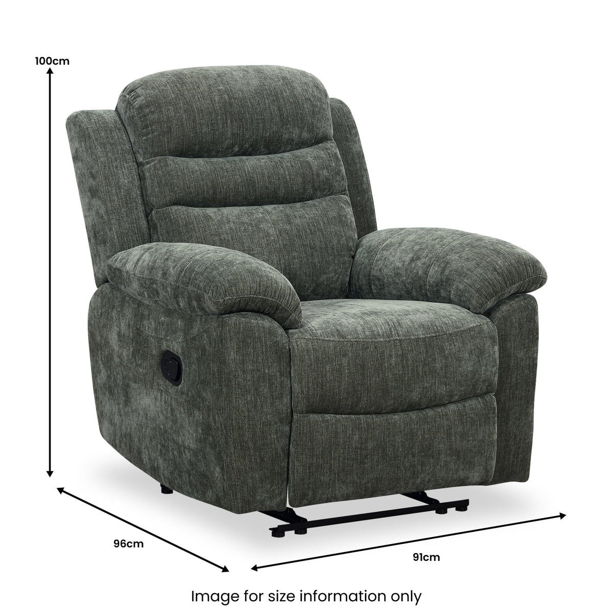 Conway Chenille Reclining Armchair