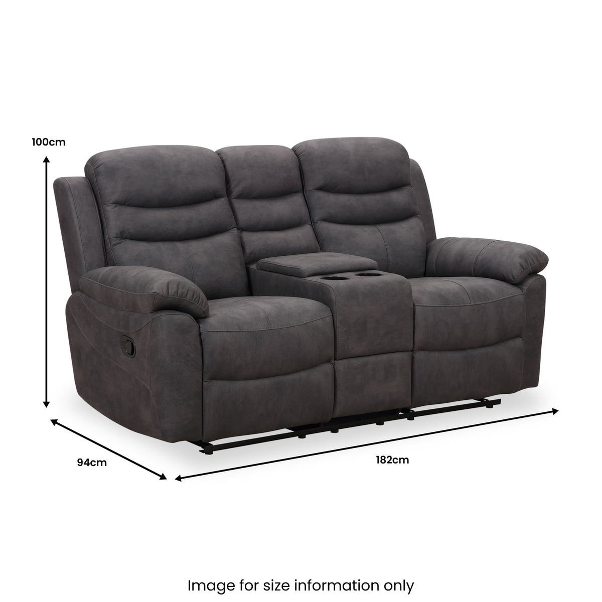Conway Reclining 2 Seater Sofa with Console