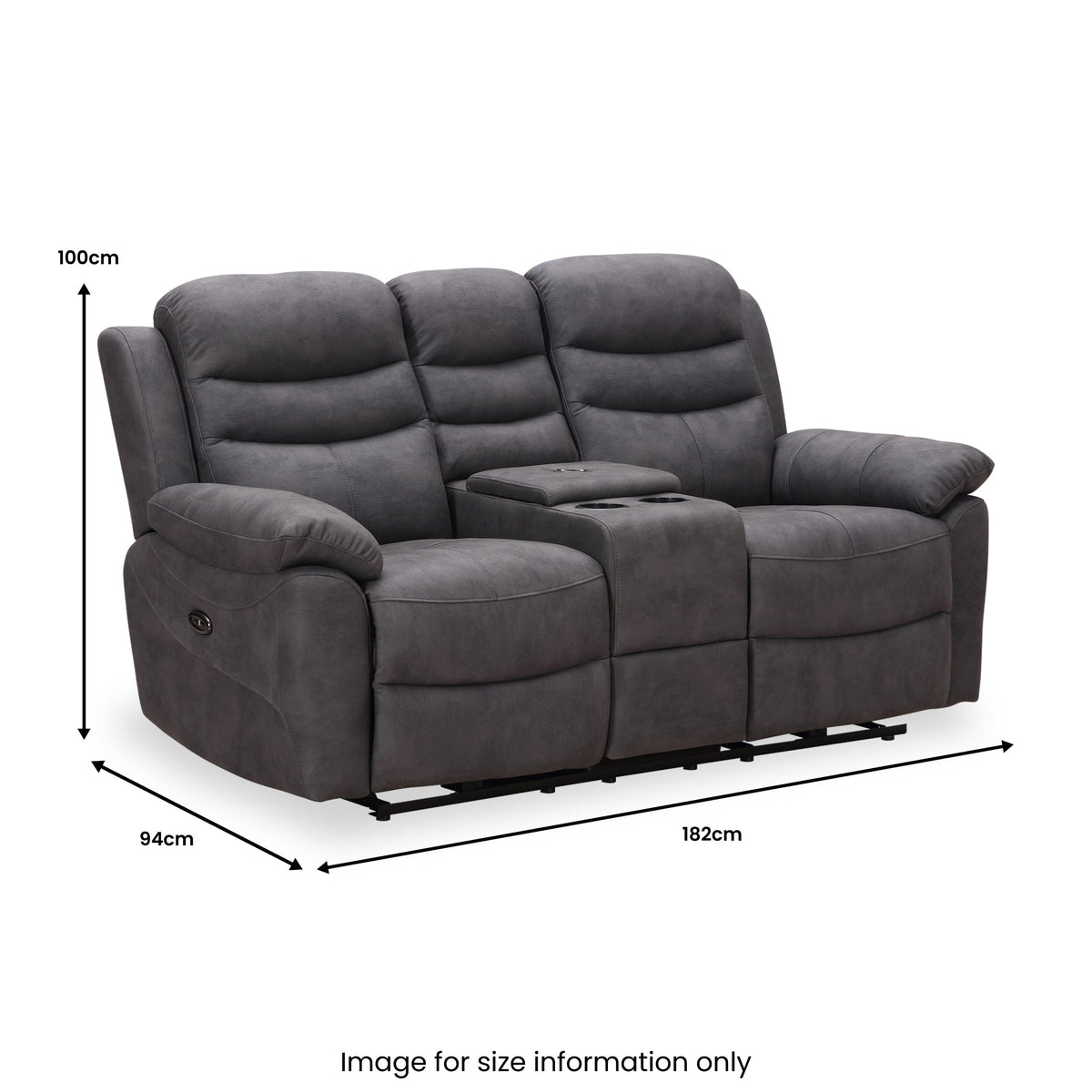 Conway Power Reclining 2 Seater Sofa with Console