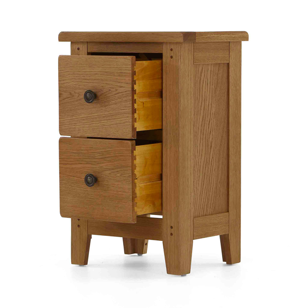 Broadway Oak Narrow Bedside Table