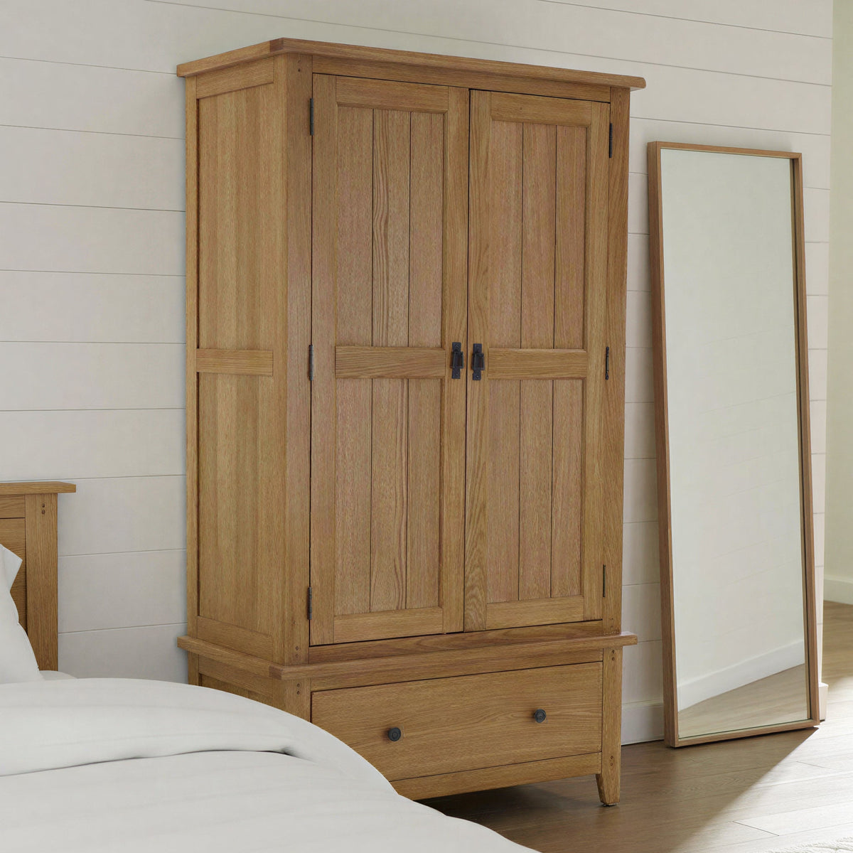 Broadway Oak Double Wardrobe