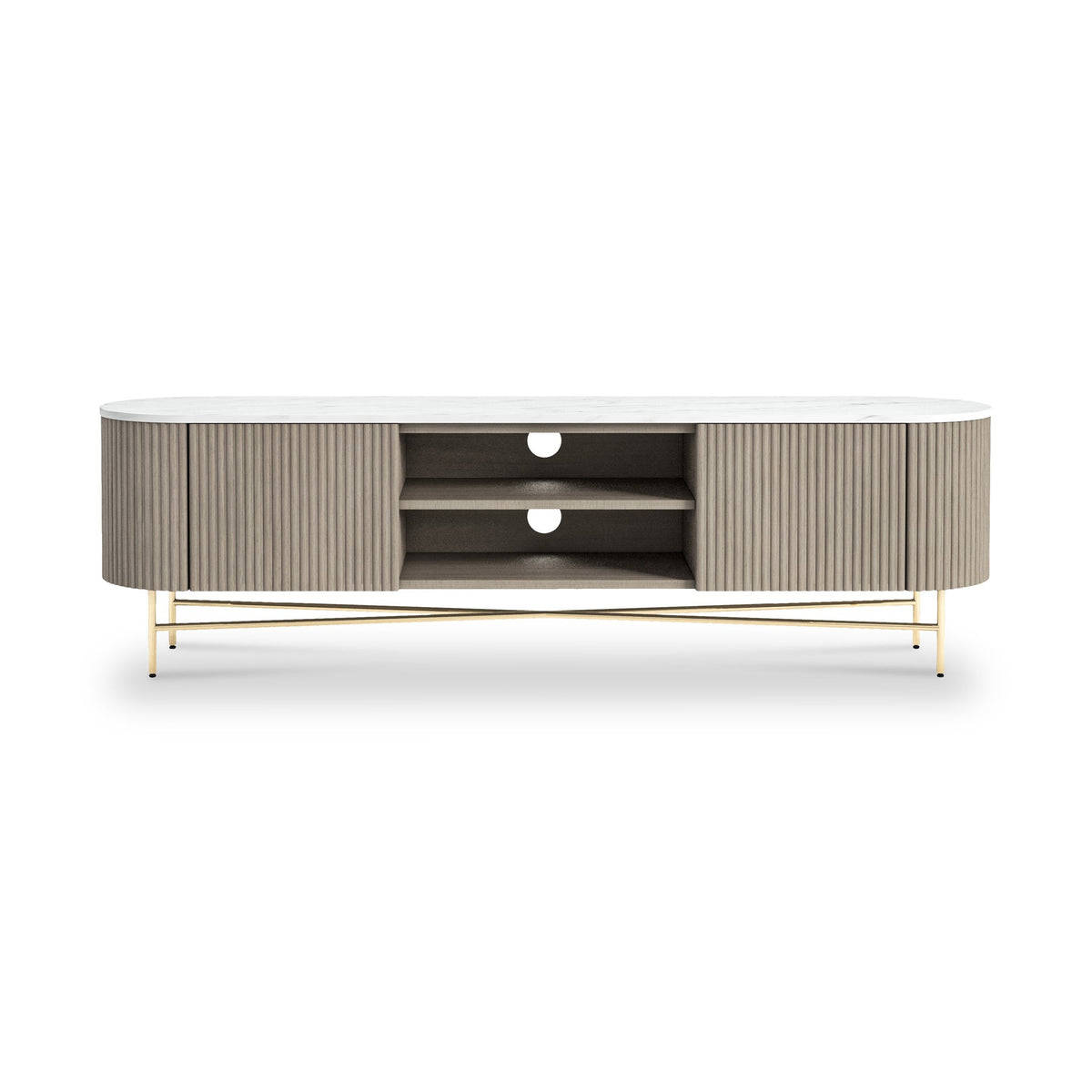 Amelie Grey Fluted Extra Large TV Unit
