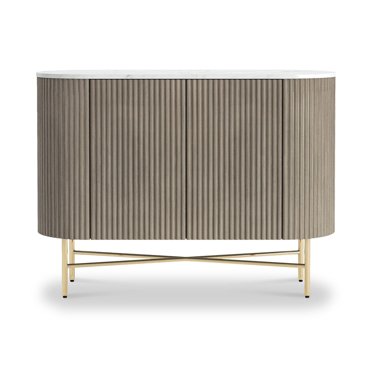 Amelie Grey Fluted Small Sideboard