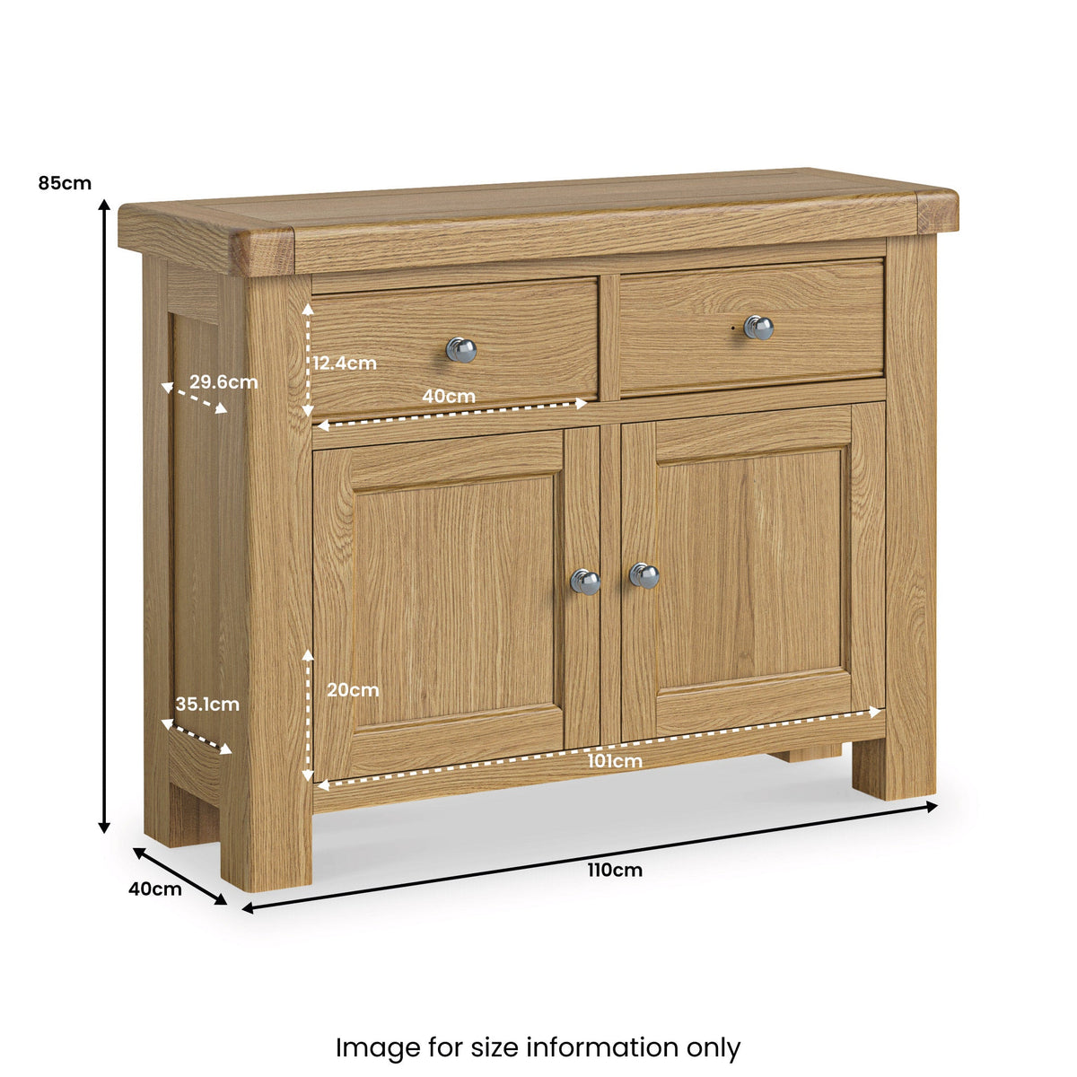 Portland Oak Small Sideboard