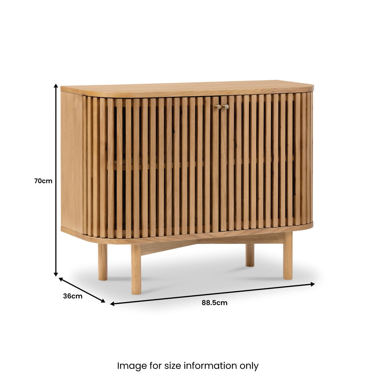 Shorwell Oak Slatted Small Sideboard