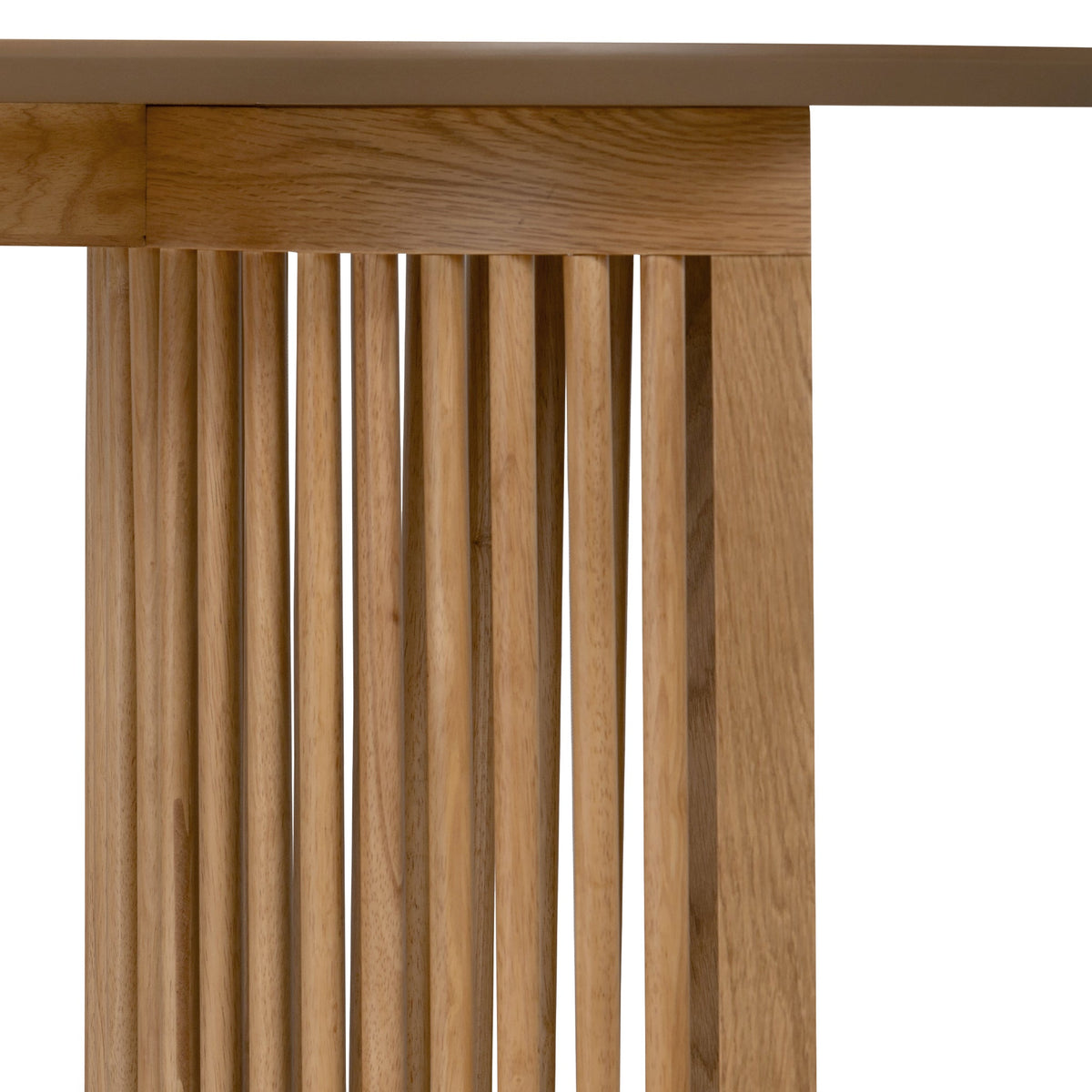 Shorwell Oak 200cm Slatted Oval Dining Table