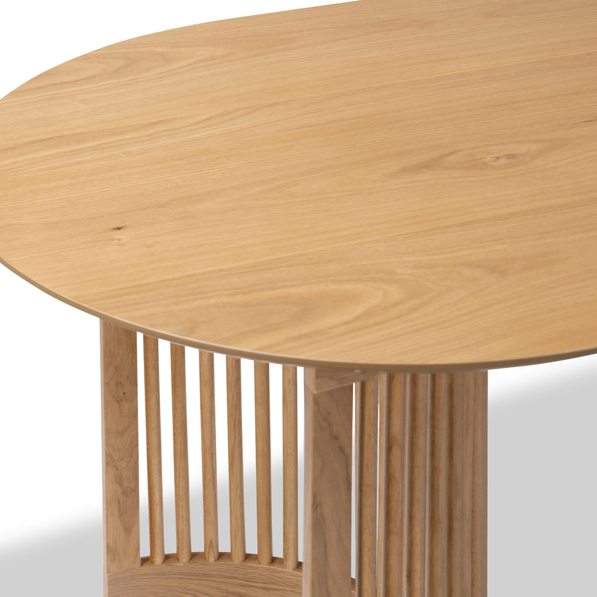 Shorwell Oak 200cm Slatted Oval Dining Table