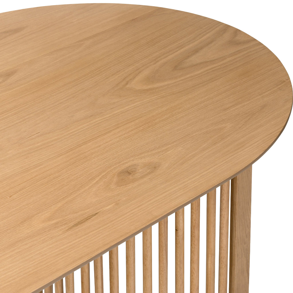 Shorwell Oak 200cm Slatted Oval Dining Table