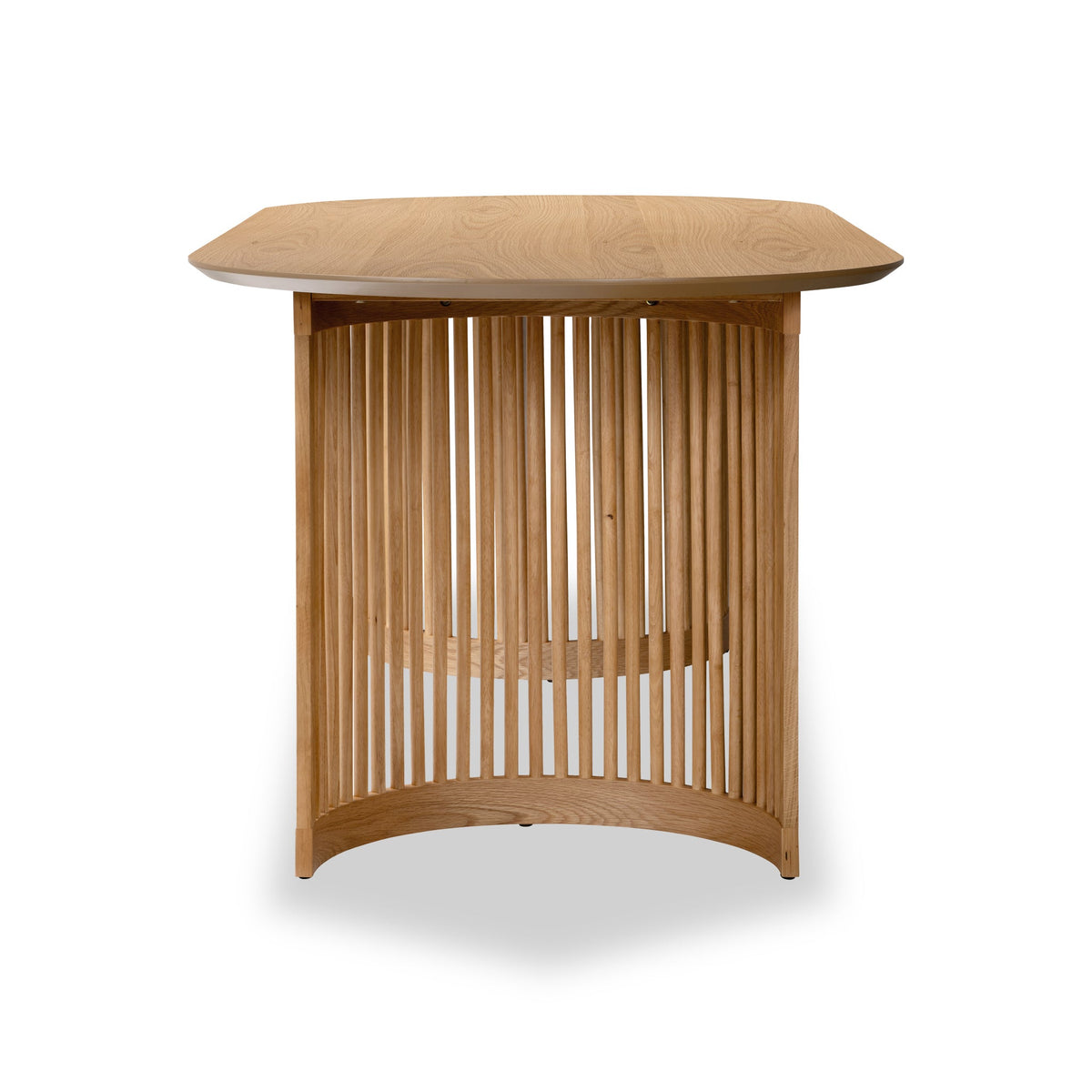 Shorwell Oak 200cm Slatted Oval Dining Table