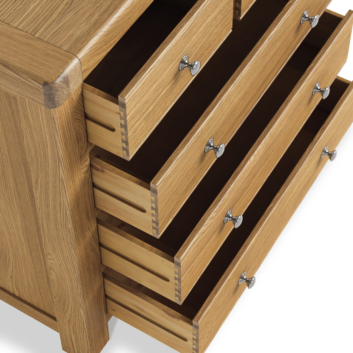Portland Oak 2 Over 3 Drawer Chest