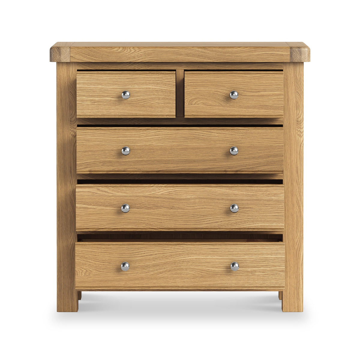 Portland Oak 2 Over 3 Drawer Chest