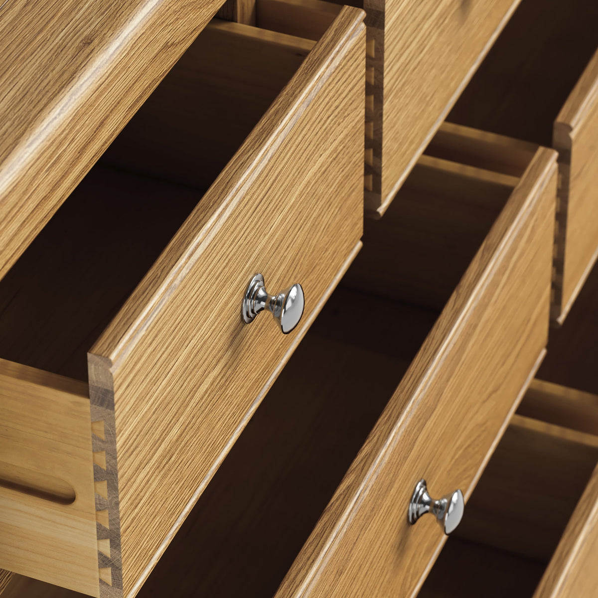 Portland Oak 3 Over 4 Drawer Chest