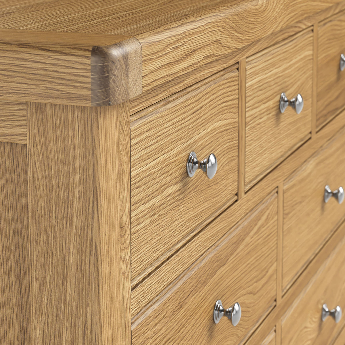 Portland Oak 3 Over 4 Drawer Chest
