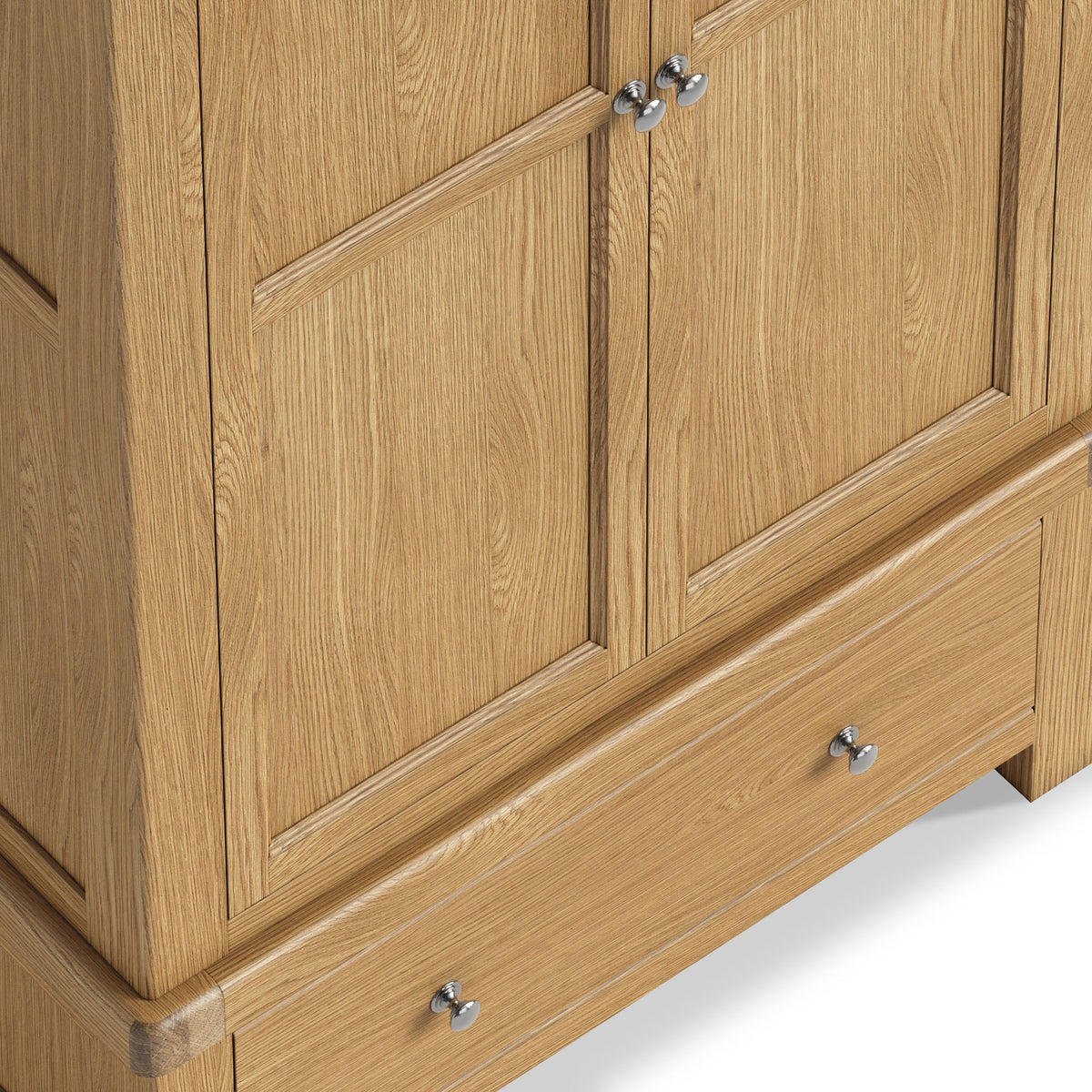 Portland Oak Double Wardrobe & Drawer