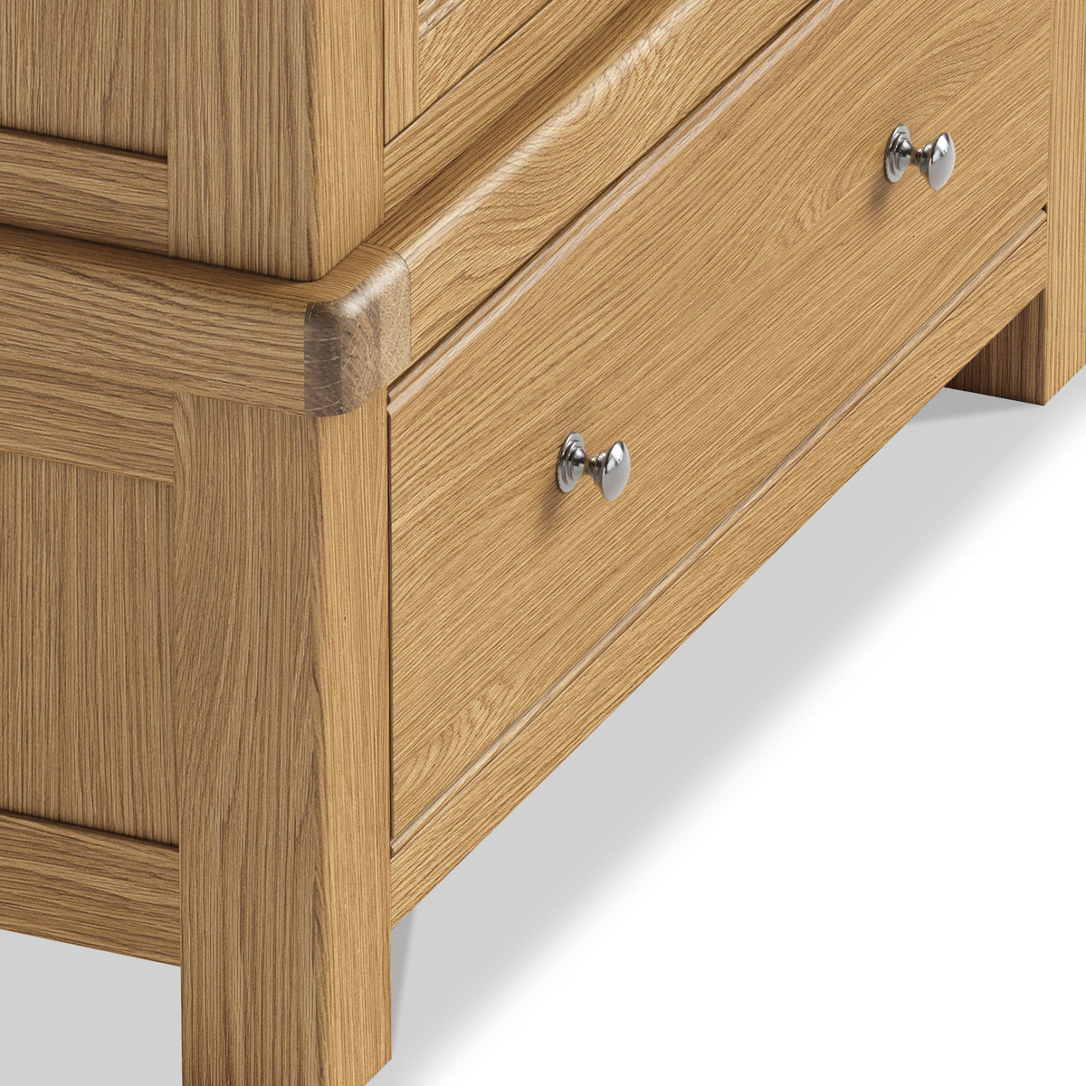 Portland Oak Double Wardrobe & Drawer