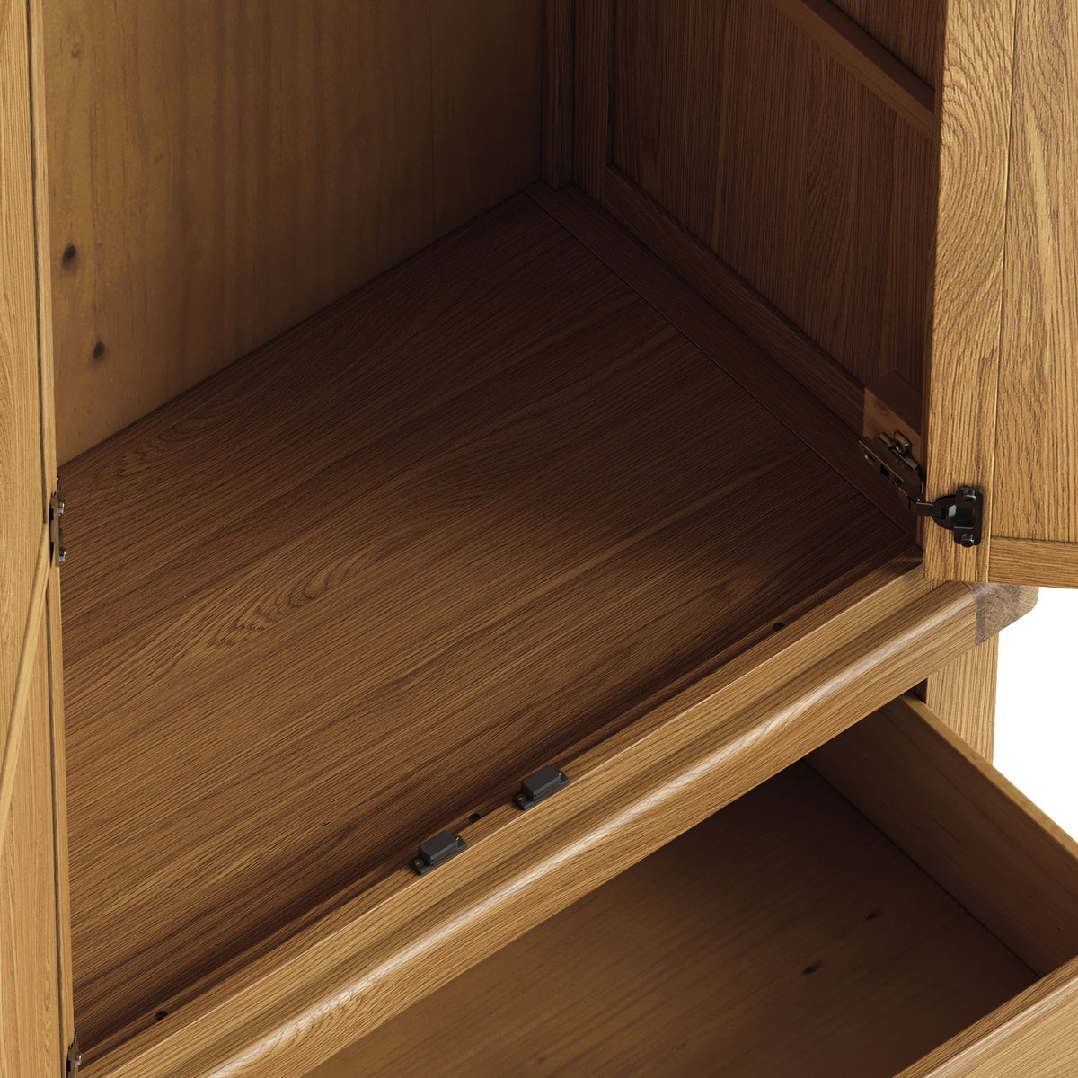 Portland Oak Double Wardrobe & Drawer