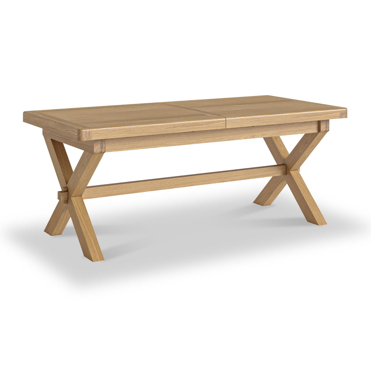 Portland Oak Extendable 200-245cm Cross Legged Dining Table