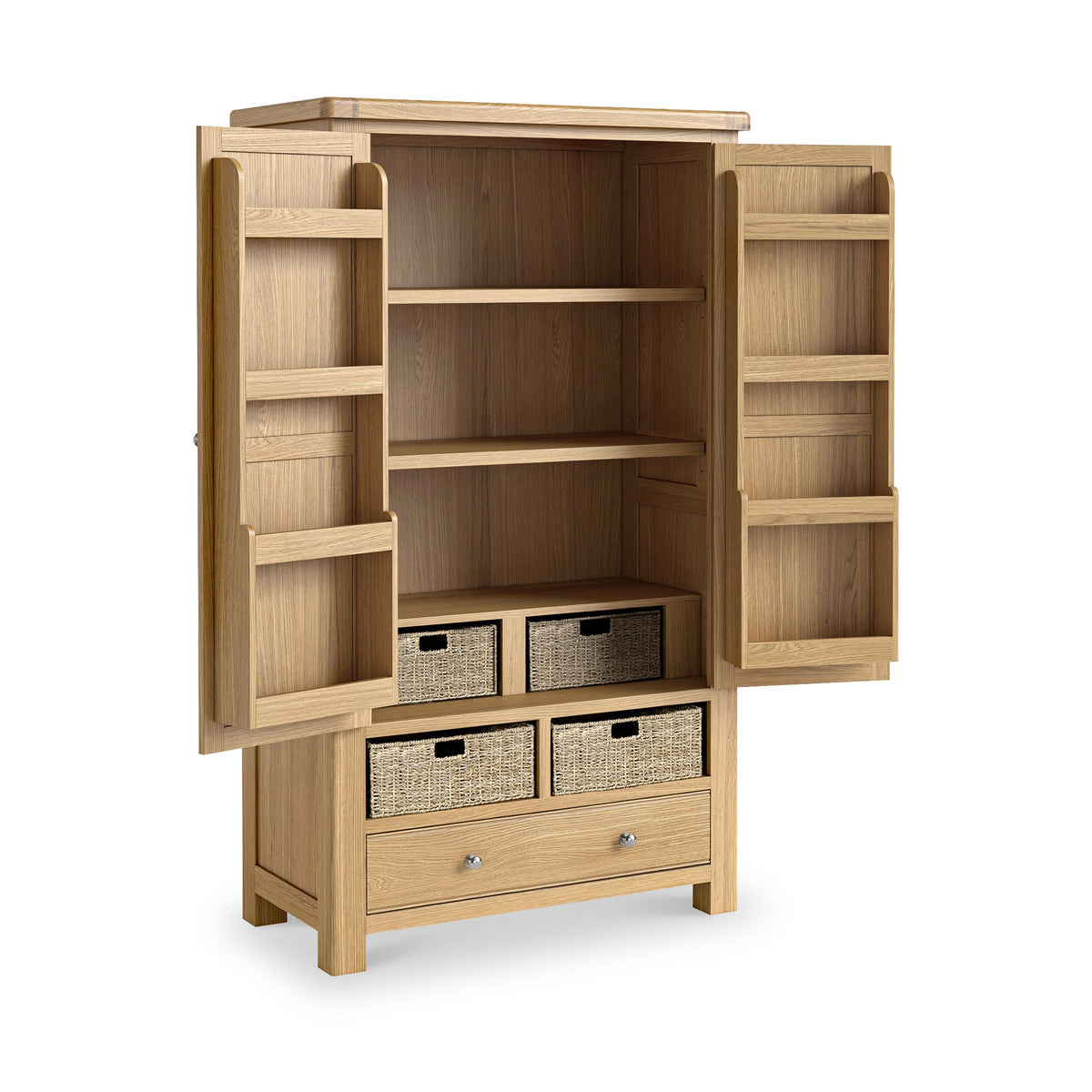 Portland Oak 5 Drawer Larder