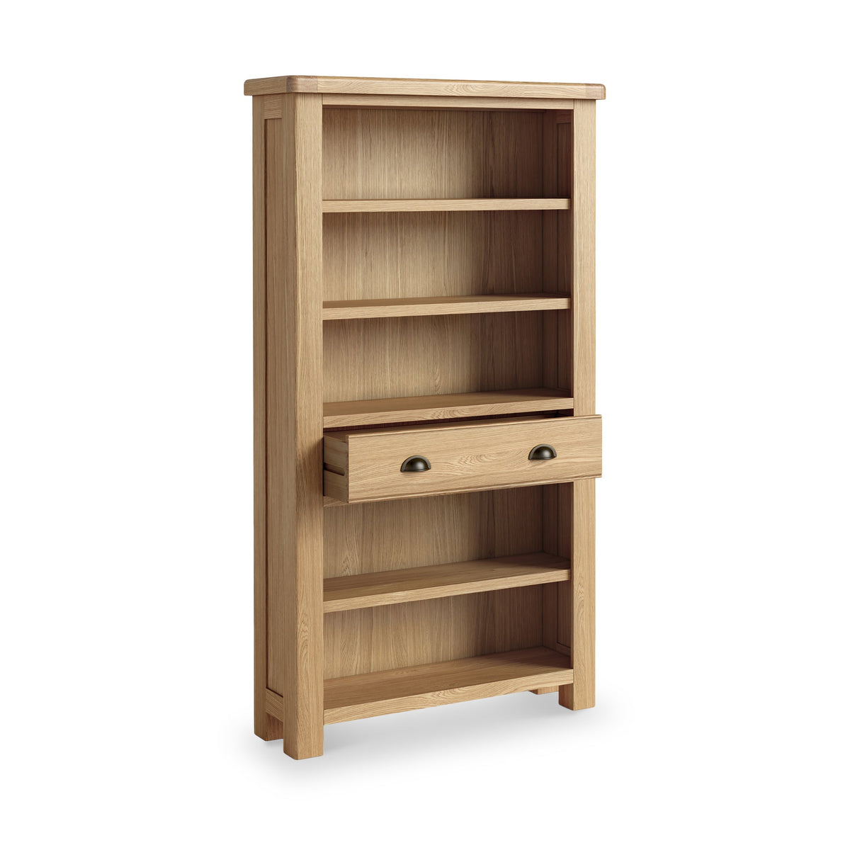 Portland Oak 5 Shelf Large Bookcase