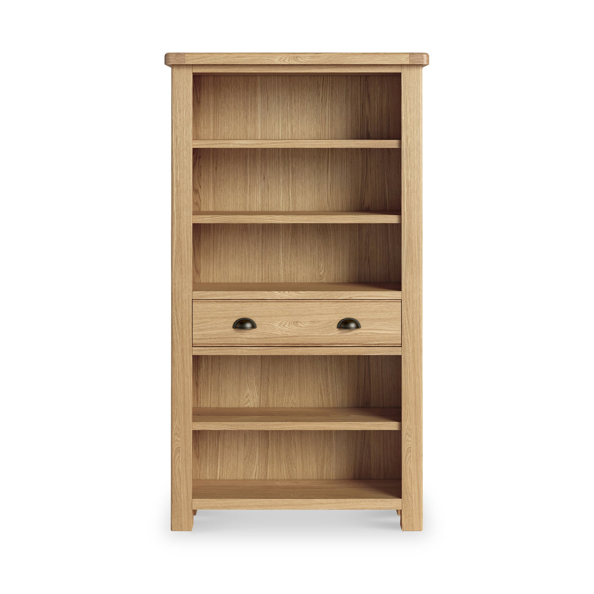 Portland Oak 5 Shelf Large Bookcase