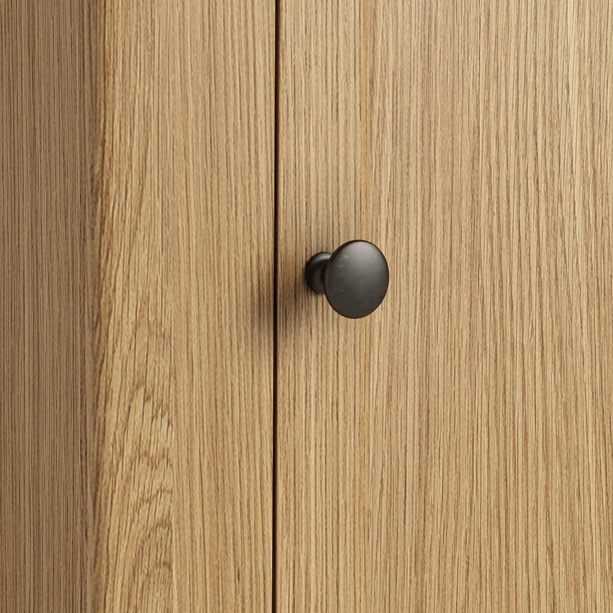 Portland Oak 2 Door Corner Display Unit