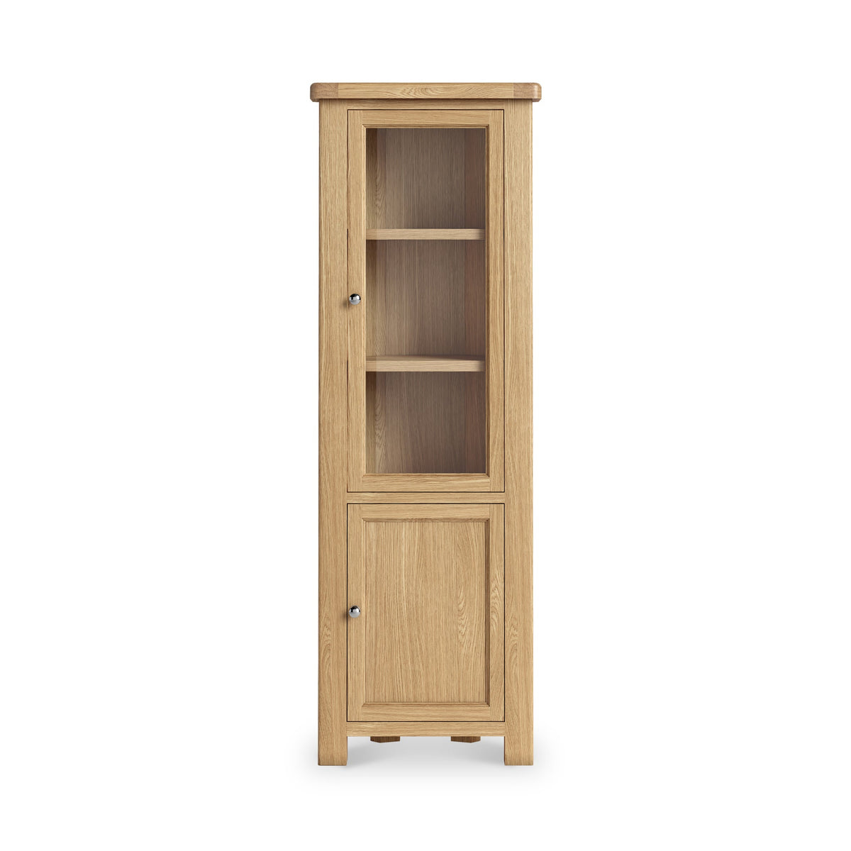 Portland Oak 2 Door Corner Display Unit