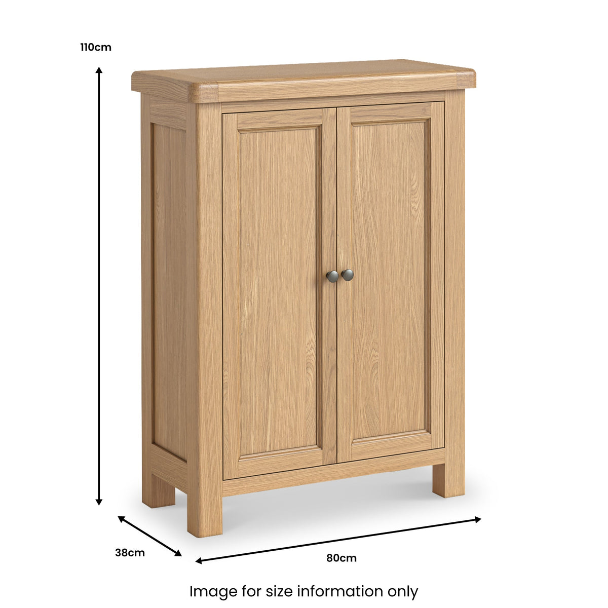 Portland Oak 4 Shelf Shoe Storage Cupboard