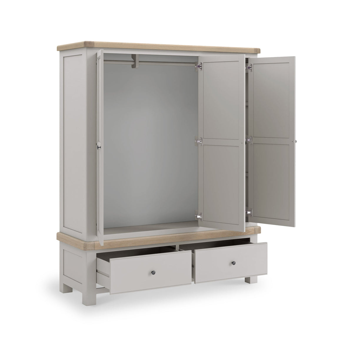 Penzance 2 Drawer Triple Wardrobe