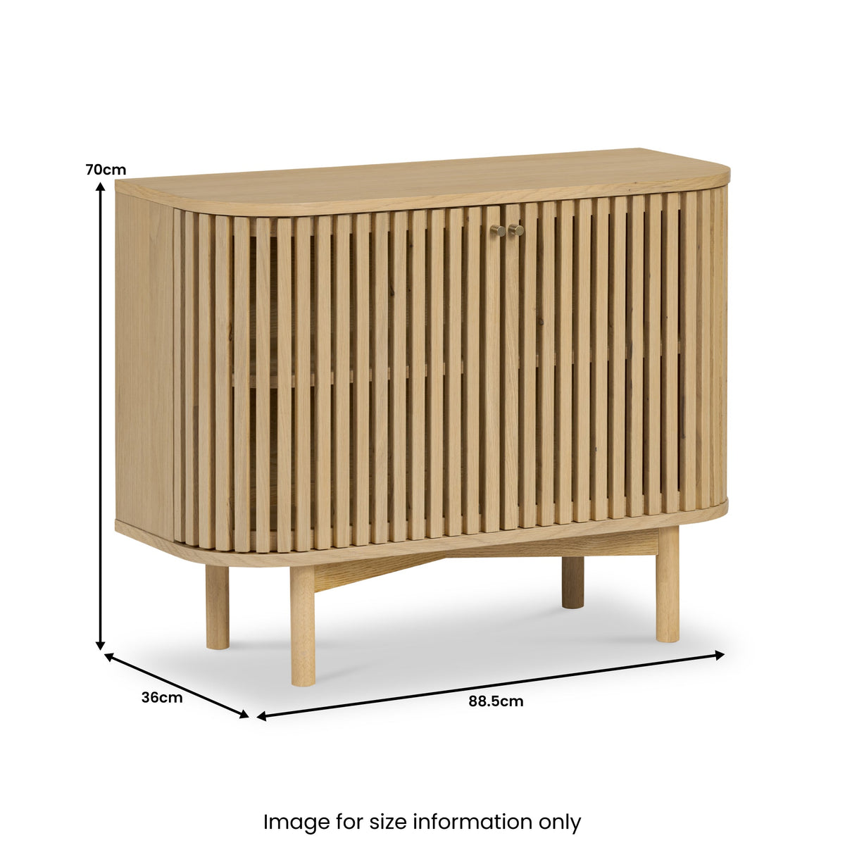 Finch Oak Slatted Small Sideboard
