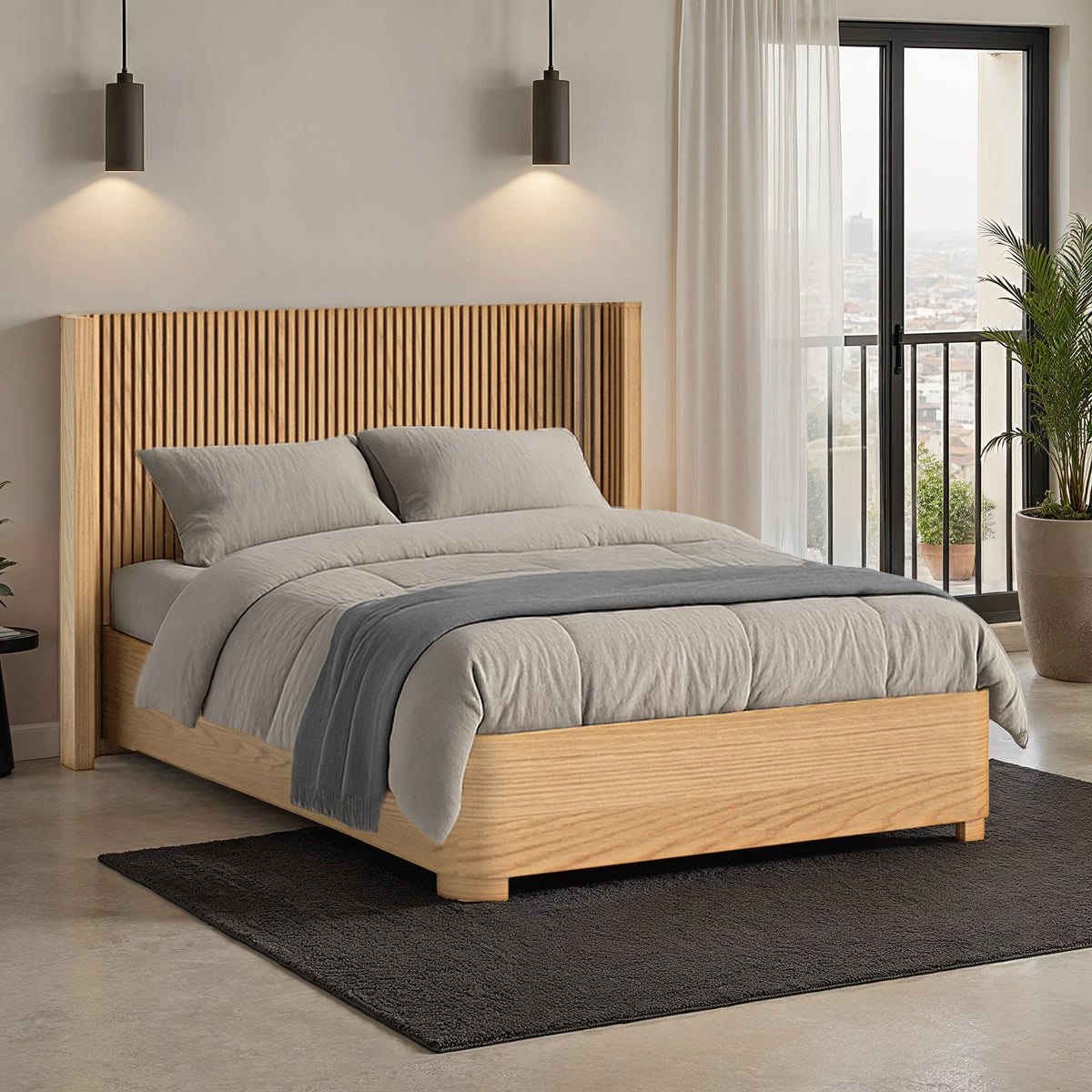 Shorwell Oak Slatted Bed Frame