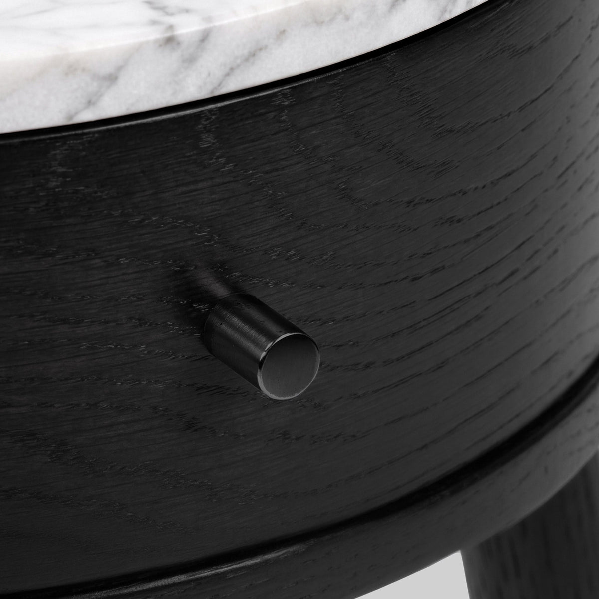 Shorwell Black & Marble 1 Drawer Side Table