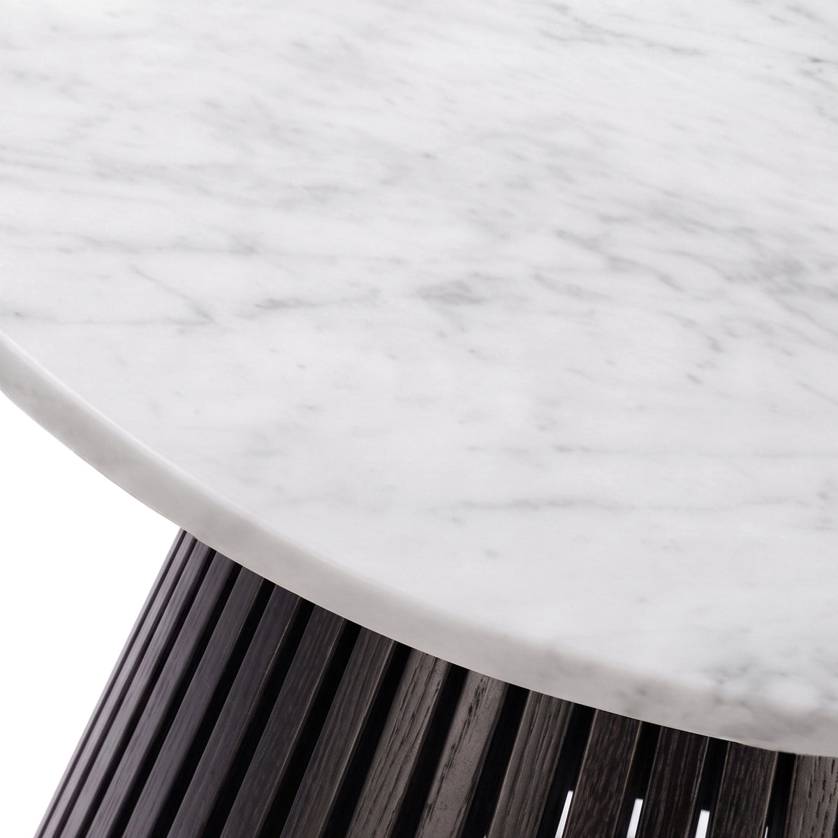 Shorwell Black & Marble 80cm Round Coffee Table