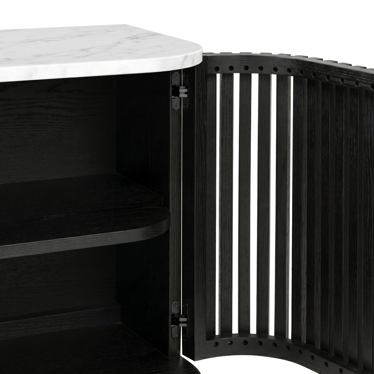 Shorwell Black & Marble Cupboard
