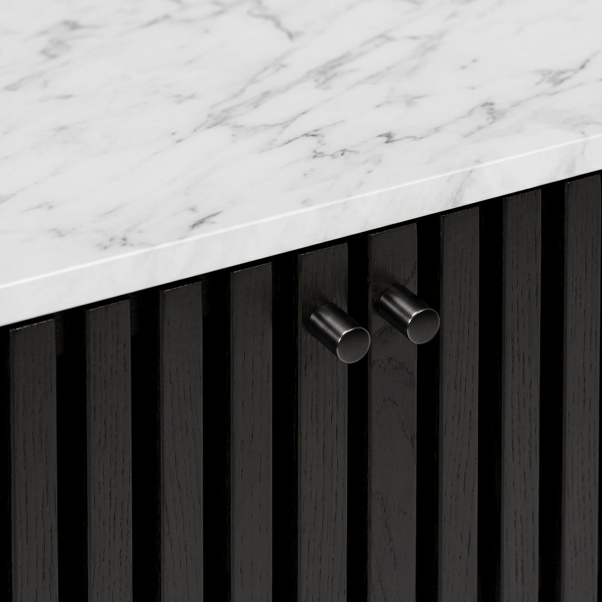 Shorwell Black & Marble Large Sideboard