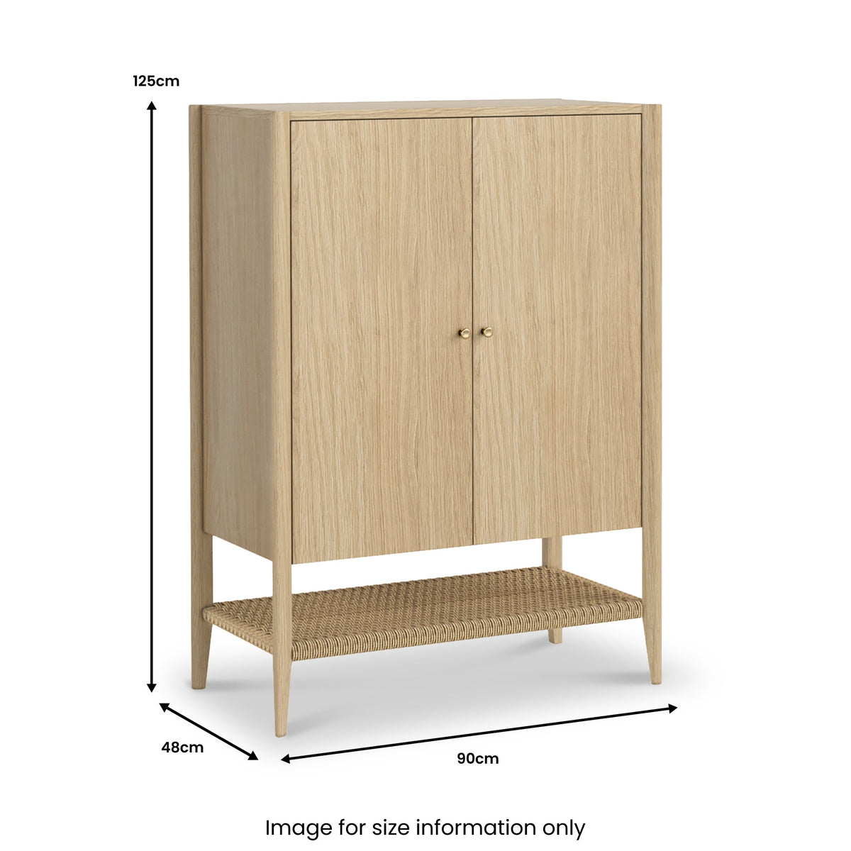 Harborough Oak Drinks Cabinet