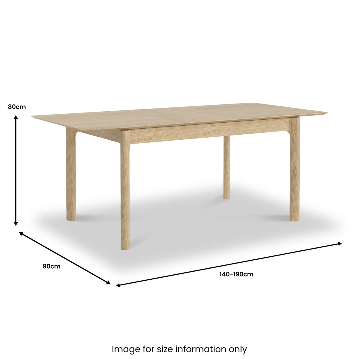Harborough Oak 140 - 190cm Extendable Dining Table