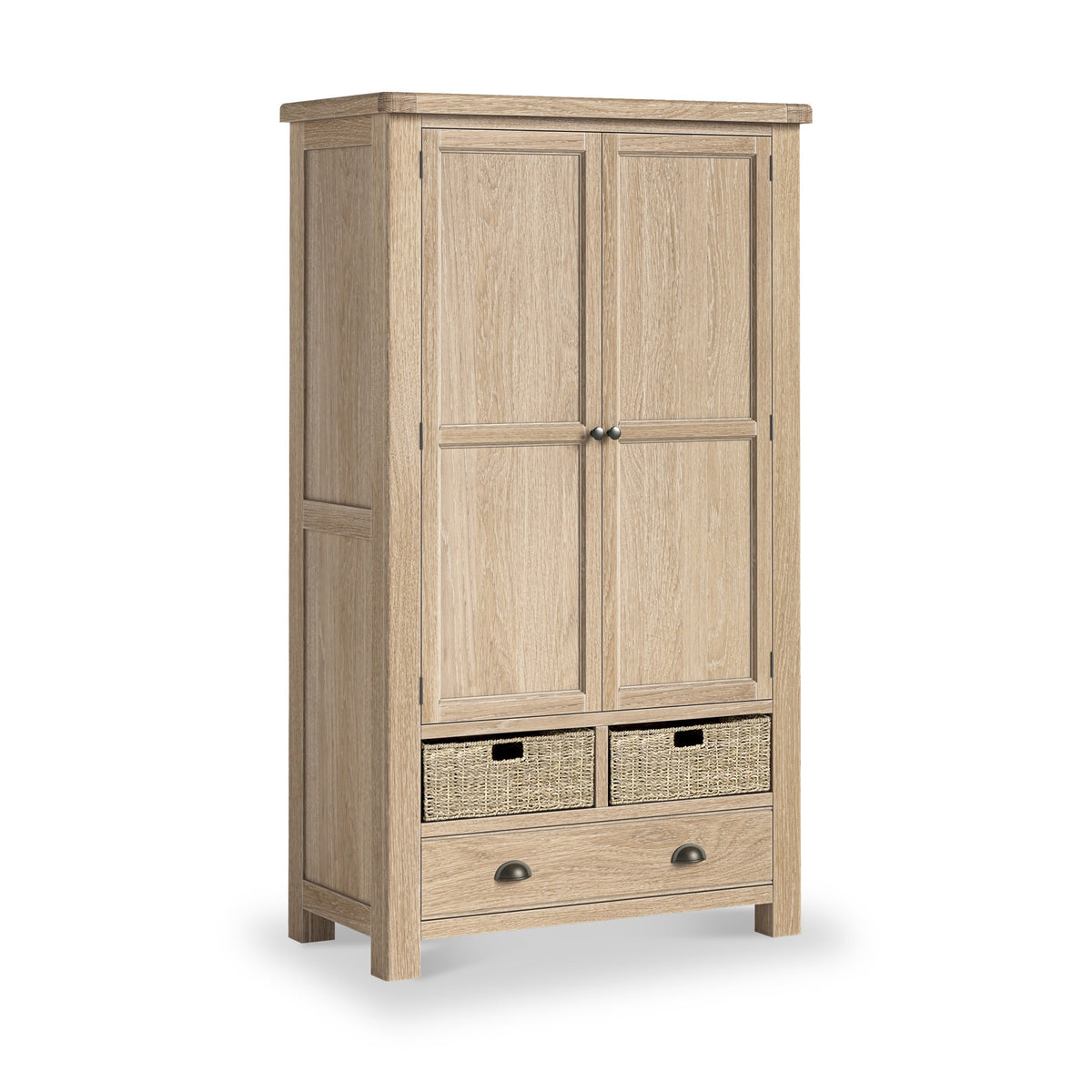 Portland Washed Oak Multi Storage Larder Unit