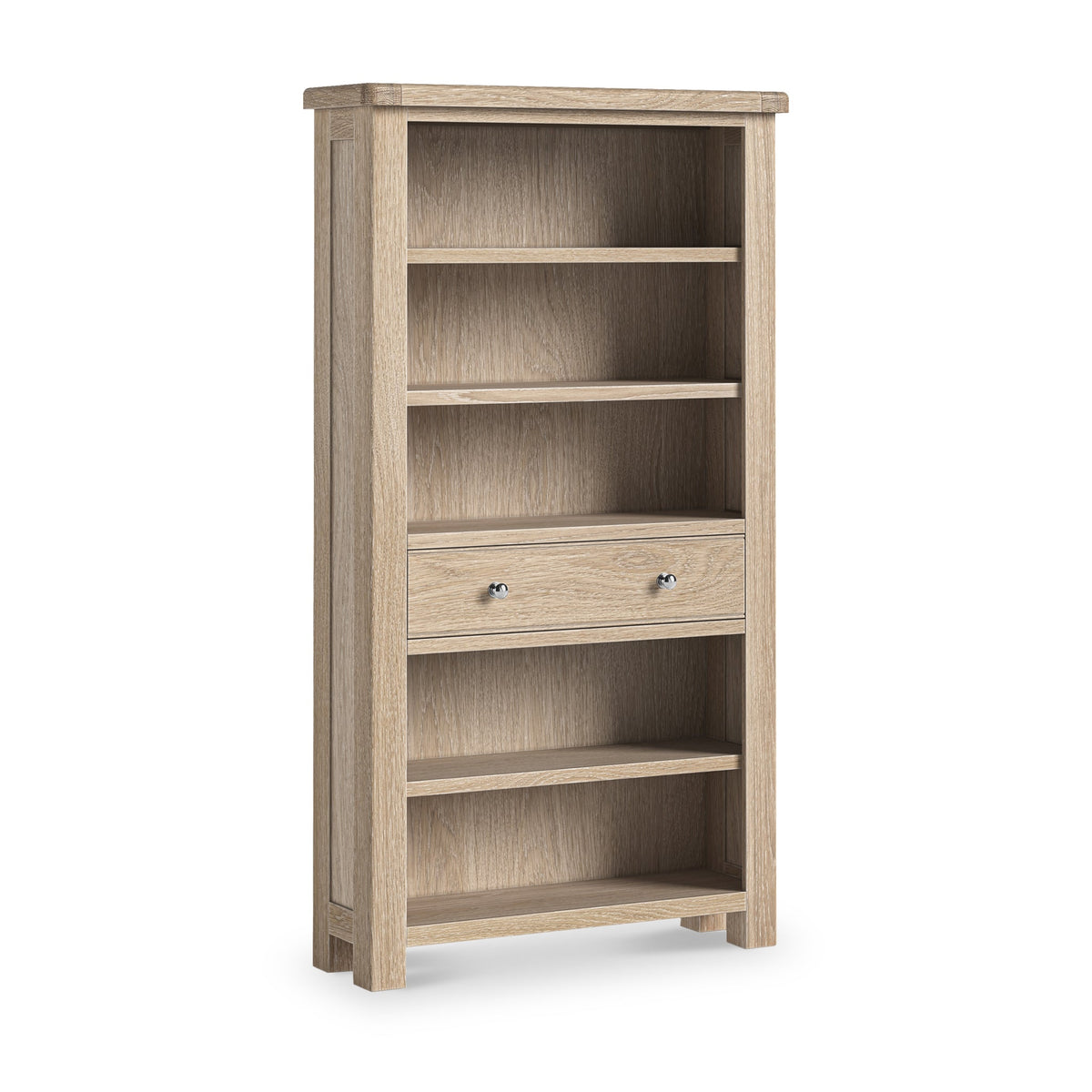 Portland Washed Oak Large Bookcase