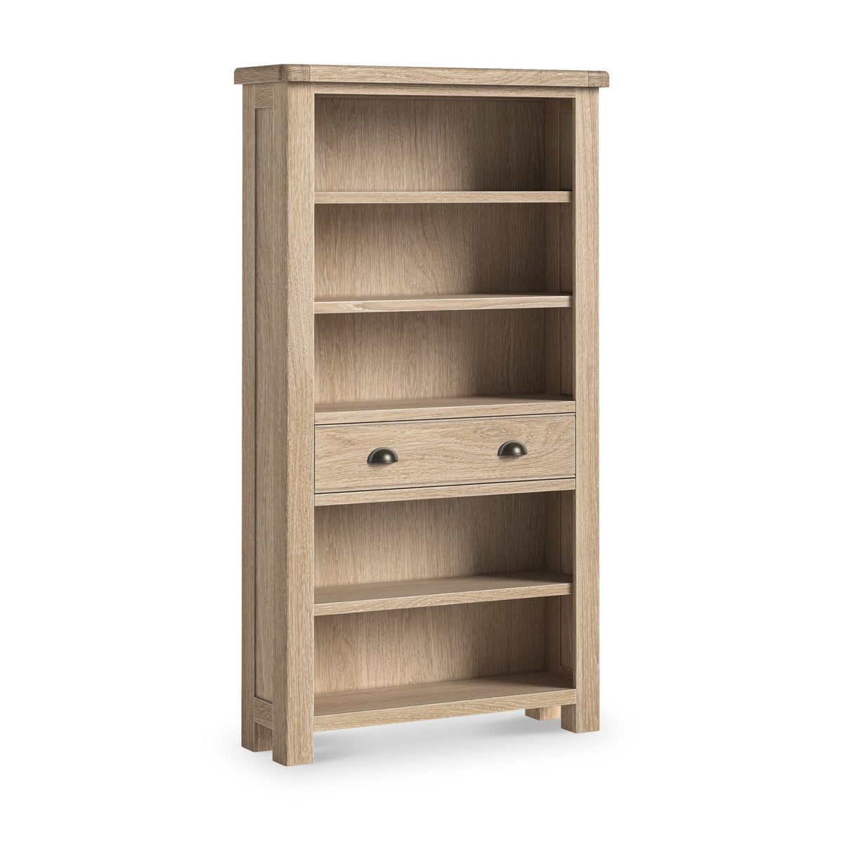 Portland Washed Oak Large Bookcase