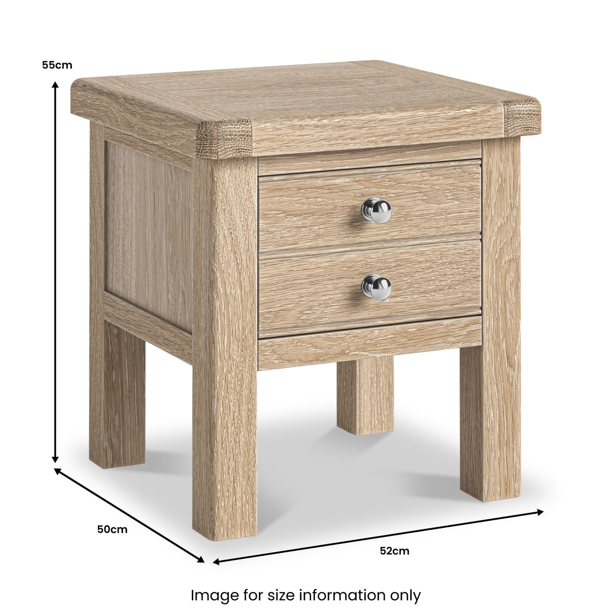Portland Washed Oak Lamp Table