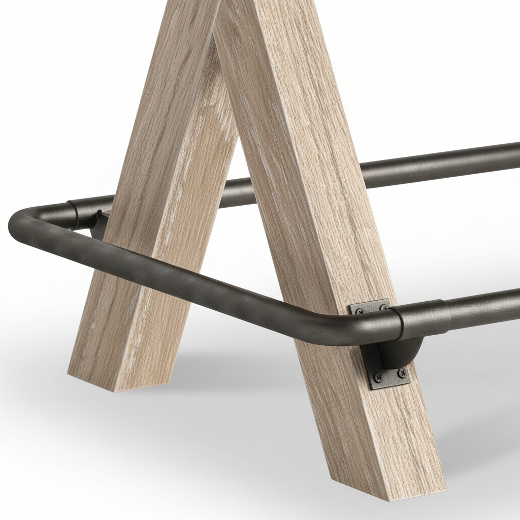 Portland Washed Oak 130cm Bar Table