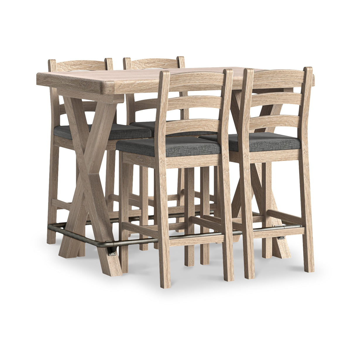 Portland Washed Oak Bar Stool