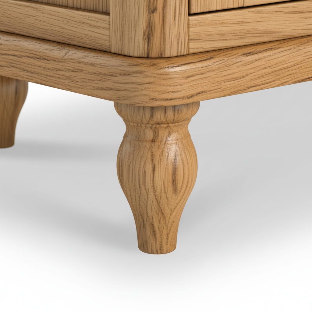 Alderley Oak 2 Drawer Slim Bedside Table