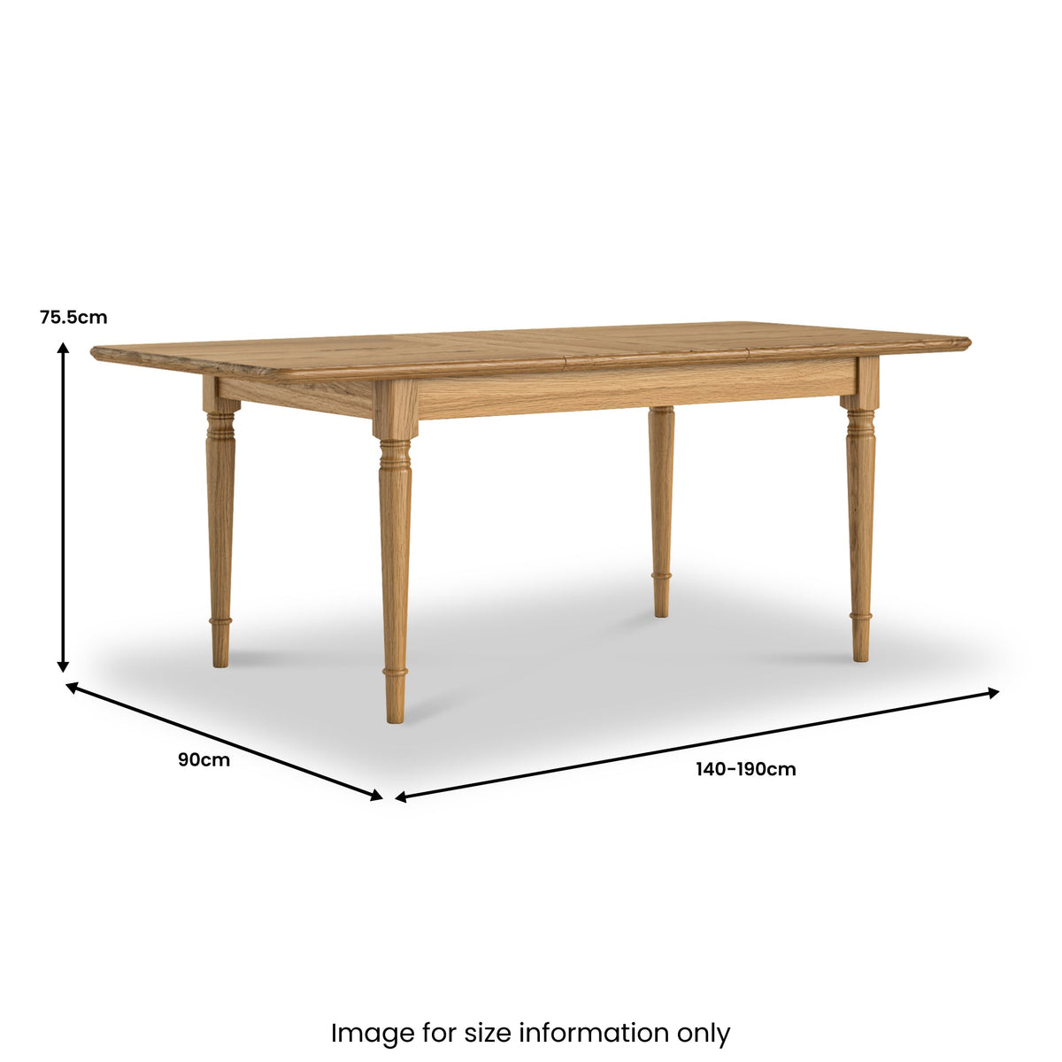 Alderley Oak 140-190cm Extendable Dining Table