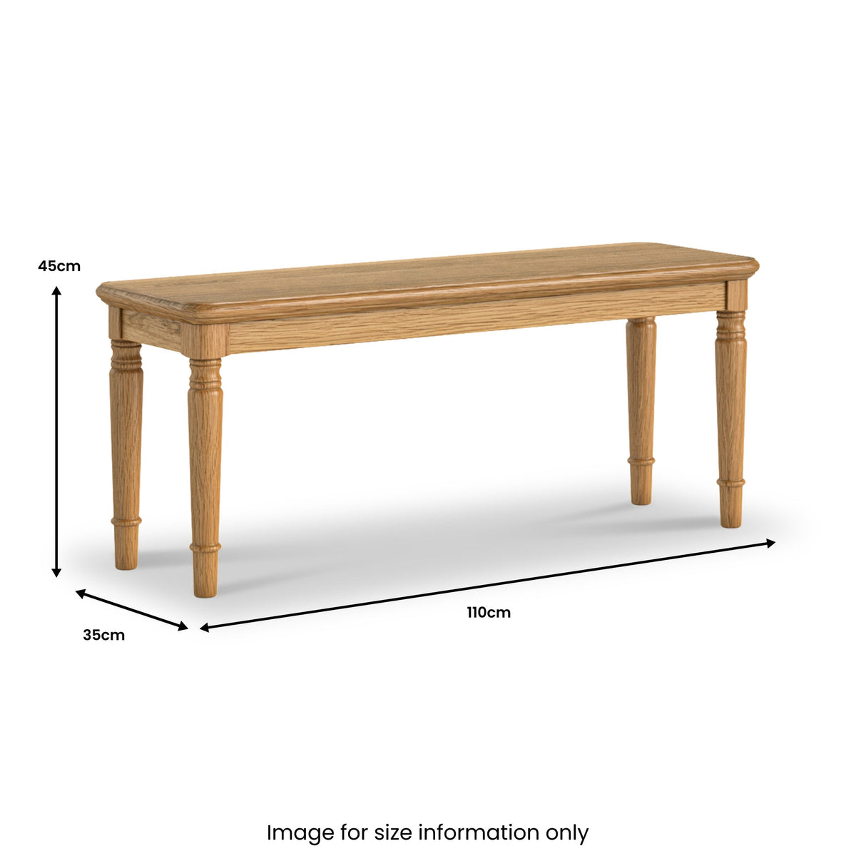Alderley Oak 110cm Dining Bench
