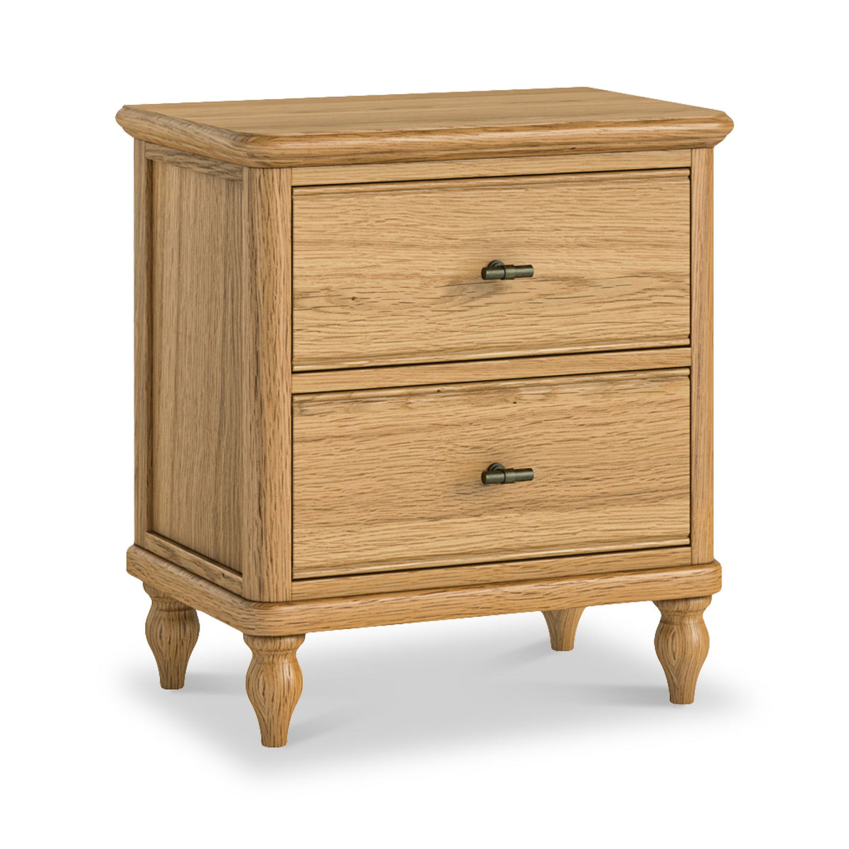 Alderley Oak 2 Drawer Wide Bedside Table